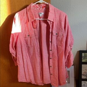 Croft & Barrow Red Checkered Women’s Shirt